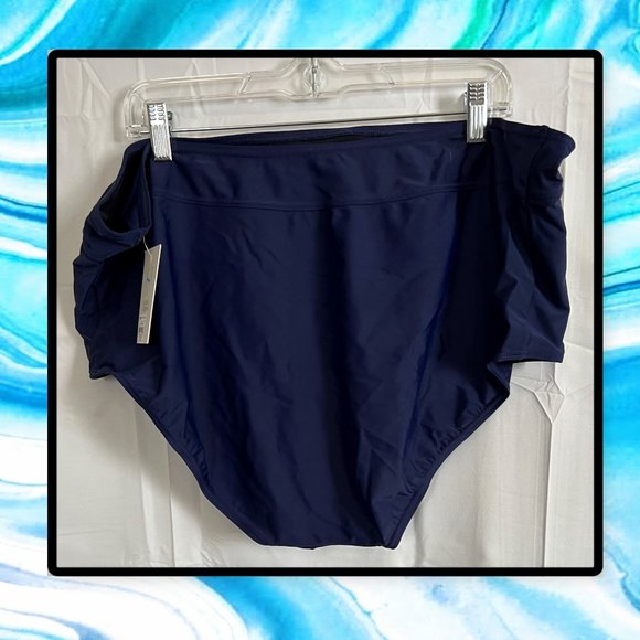 Croft & Barrow Plus Size Tummy Slimmer Midrise Bikini Bottoms - Picture 3 of 6